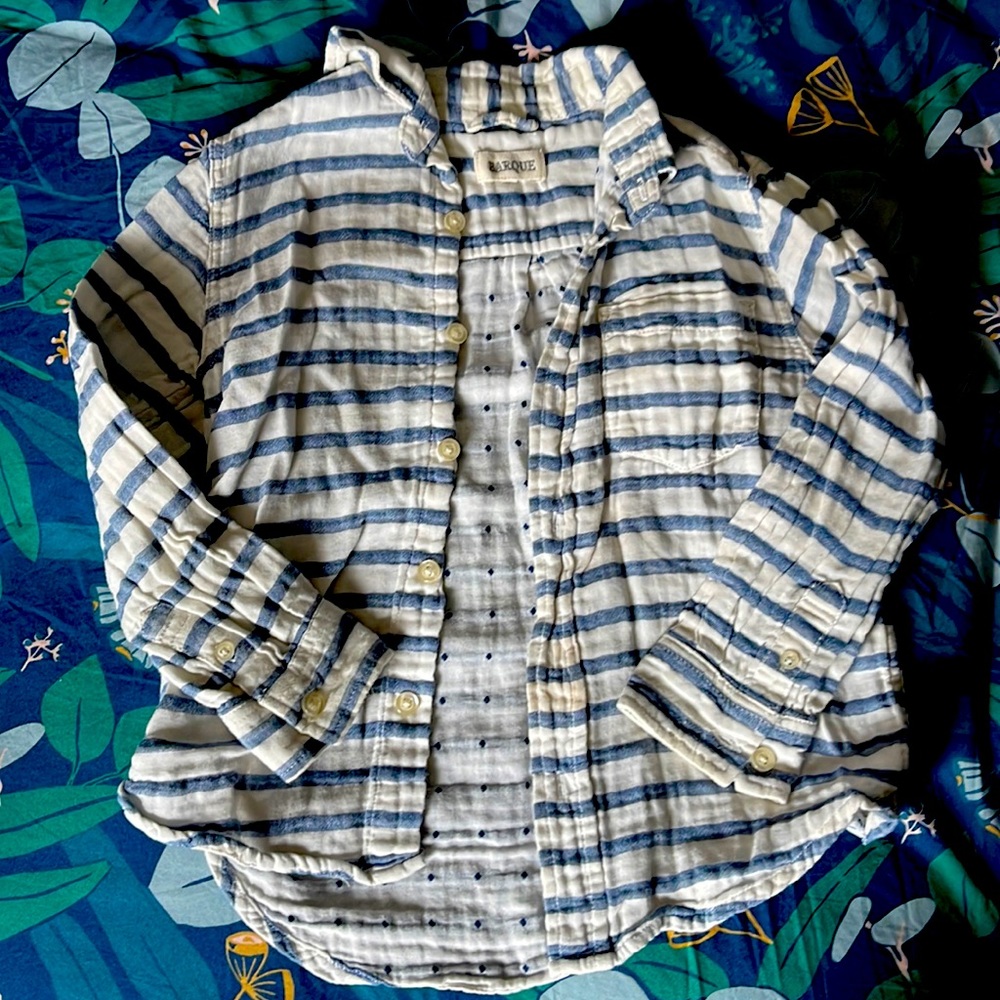 Designer Barque Boys Double gauze 4T shirt striped